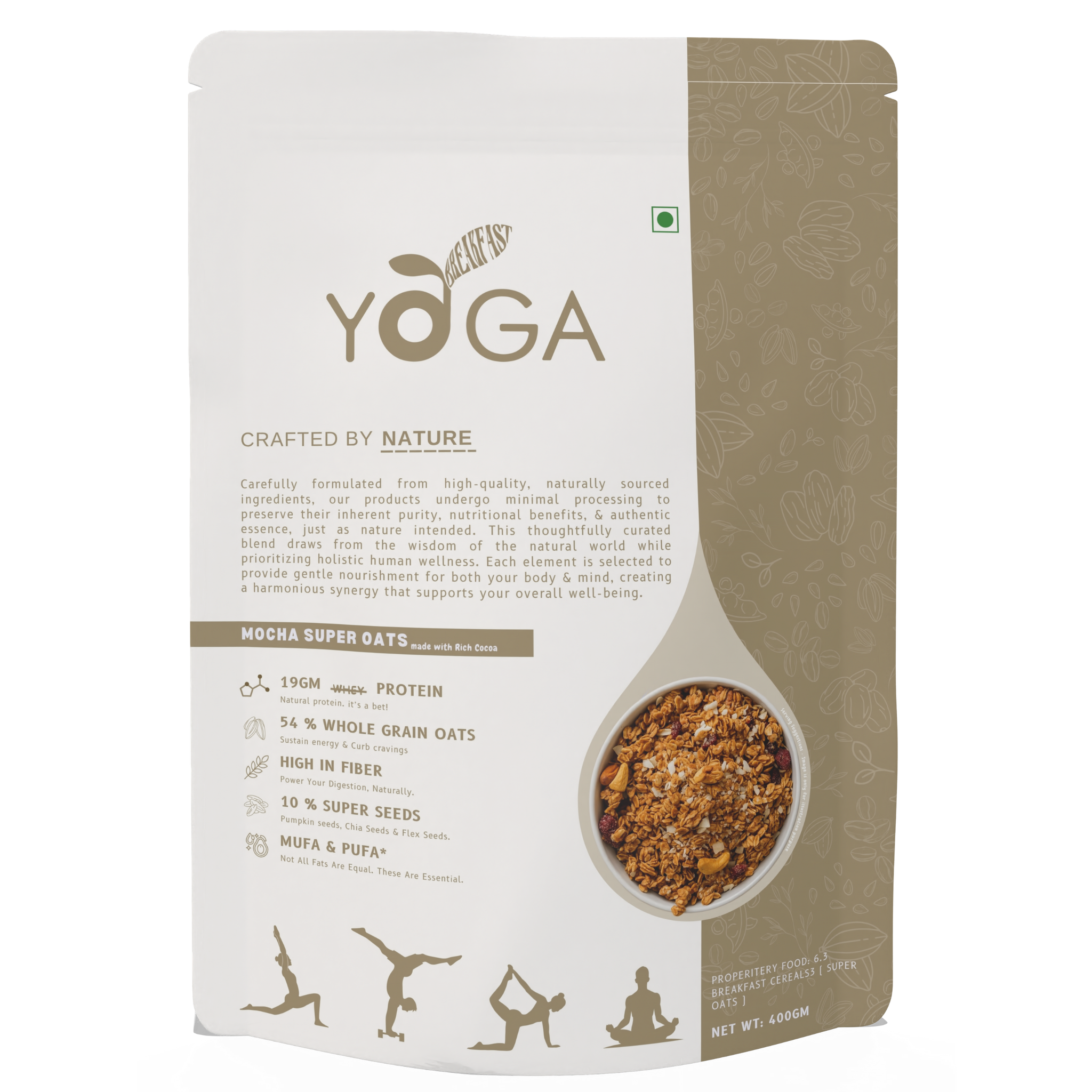 Mocha Super Oats-No Soy, No Whey- Pure Nutrition