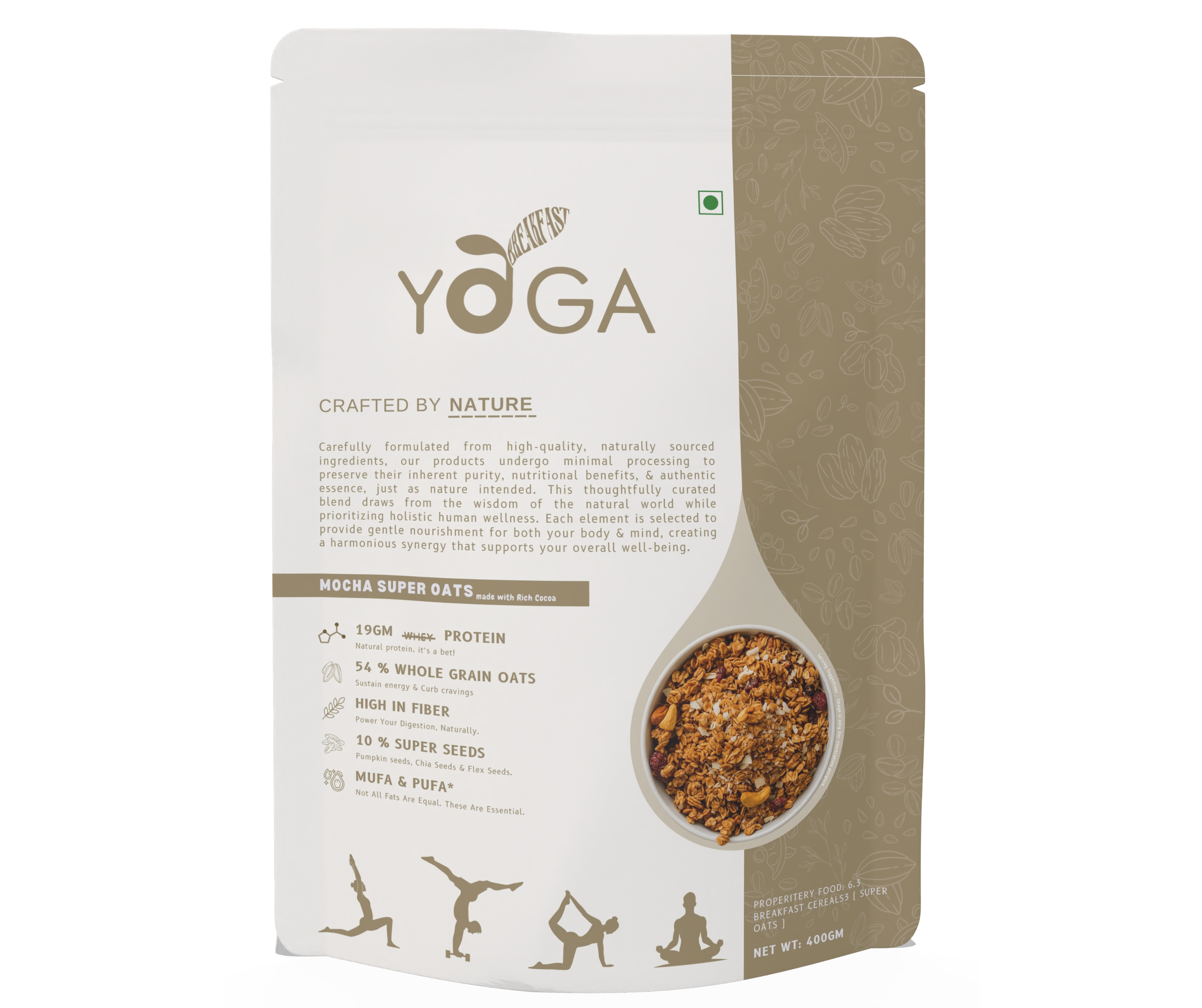 Mocha Super Oats-No Soy, No Whey- Pure Nutrition