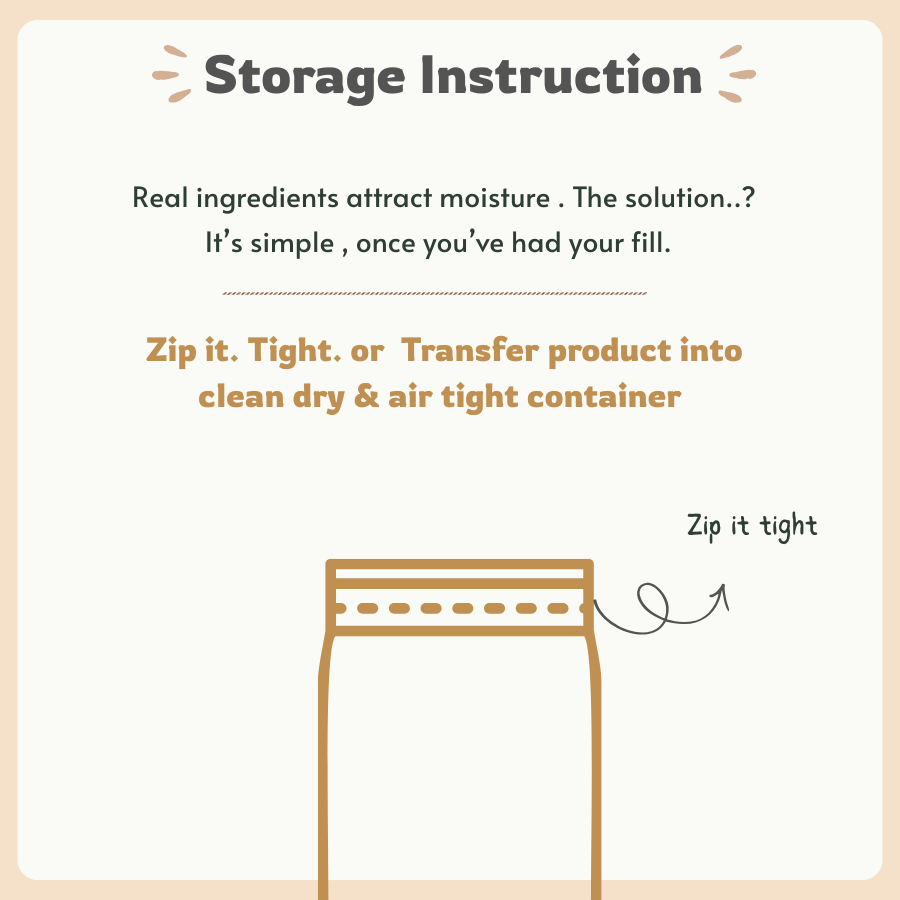 Proper storage instructions for packaged oats